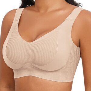 Xcutting Womens Seamless Wireless Supportive Push Up No Underwire Size **4XL**